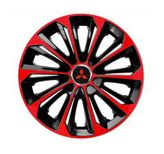 Set 4 Wheel Caps Extra Strong Red R14, suitable for Mitsubishi