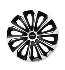 Set 4 Wheel Caps Extra Strong Silver & Black R16, suitable for Daewoo