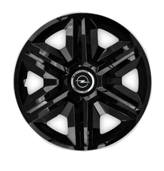 Set 4 Wheel Caps Fast Black Red Frame R14, suitable for Opel