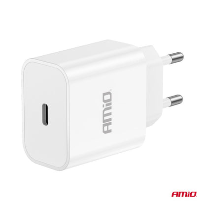 Încărcător de perete USB-C 230V 20W AMIO-03891