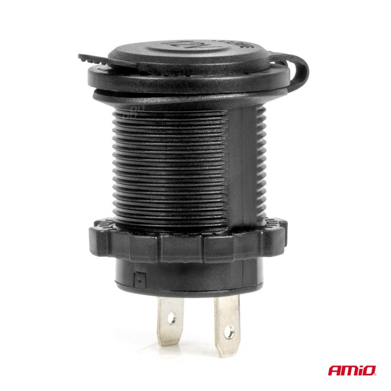 Încărcător auto cu mufe USB impermeabile 3.1A 2xUSB 12V 24V AMIO-04216