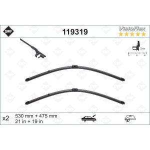 Set stergatoare auto SWF Visioflex 53+48 cm pentru parbriz