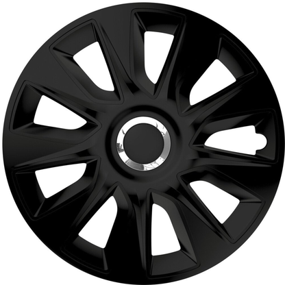 Set 4 Capace Roti 15 inchi (R15) Stratos Negru, Compatibile Cu Dacia Nou