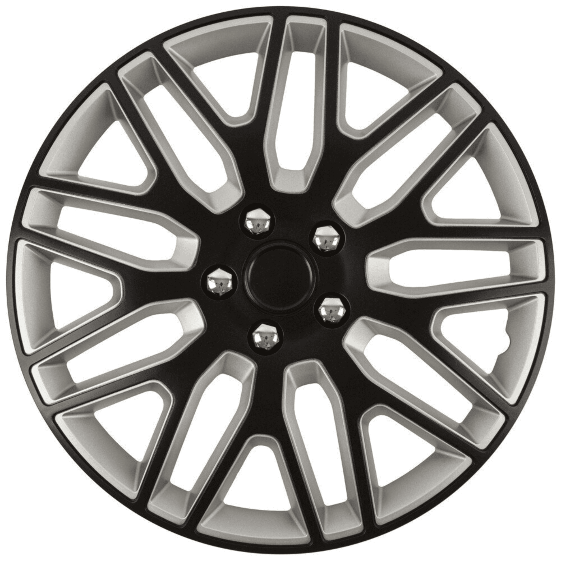 Set 4 Capace Roti 15 inchi (R15) Best Alb-Negru, Compatibile Cu Ford