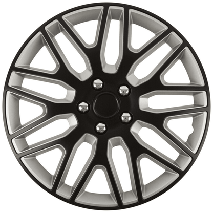 Set 4 Capace Roti 14 inchi (R14) Best Alb-Negru, Compatibile Cu Opel