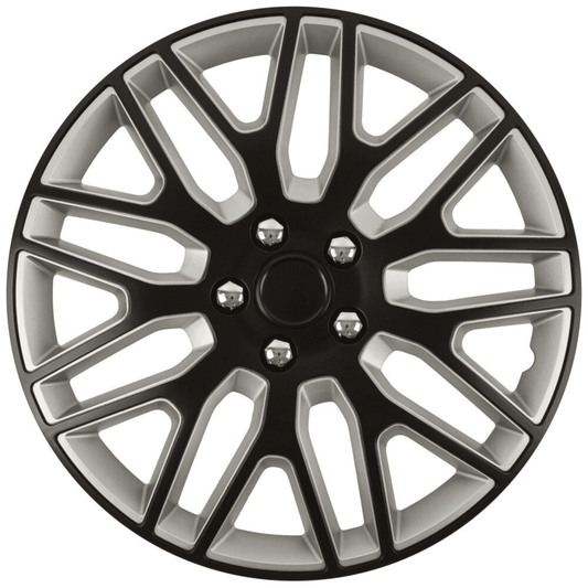 Set 4 Capace Roti 14 inchi (R14) Best Alb-Negru, Compatibile Cu Opel