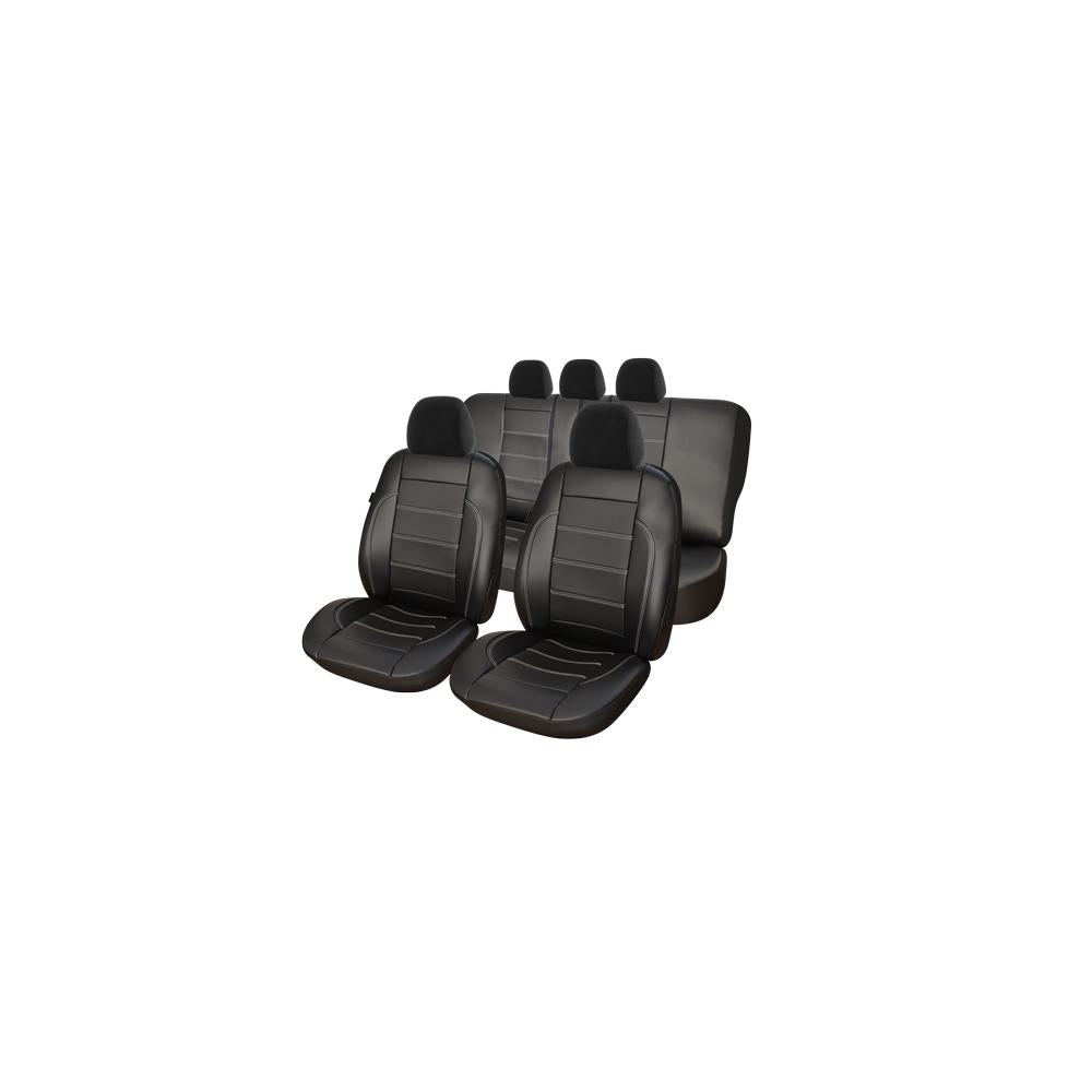 SET HUSE SCAUN EXCLUSIVE LEATHER KING NEGRU