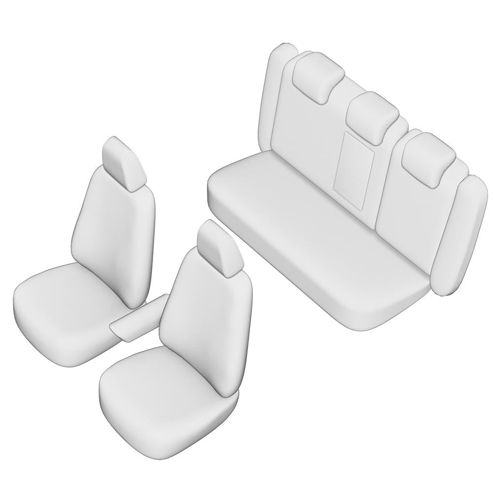 КОМПЛЕКТ КАЛЪФКИ ЗА СЕДАЛКИ UMBRELLA ЗА VW PASSAT B6 СЕДАН 2005-2011 (РАЗДЕЛЕНА ЗАДНА СЕДАЛКА) С L-ОБРАЗНИ ЗАДНИ ОБЛЕГАЛКИ ЗА ГЛАВА