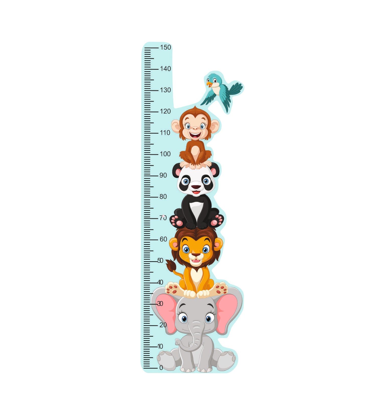 Masurator inaltime pentru copii 47X150, animale, Creative Rey®