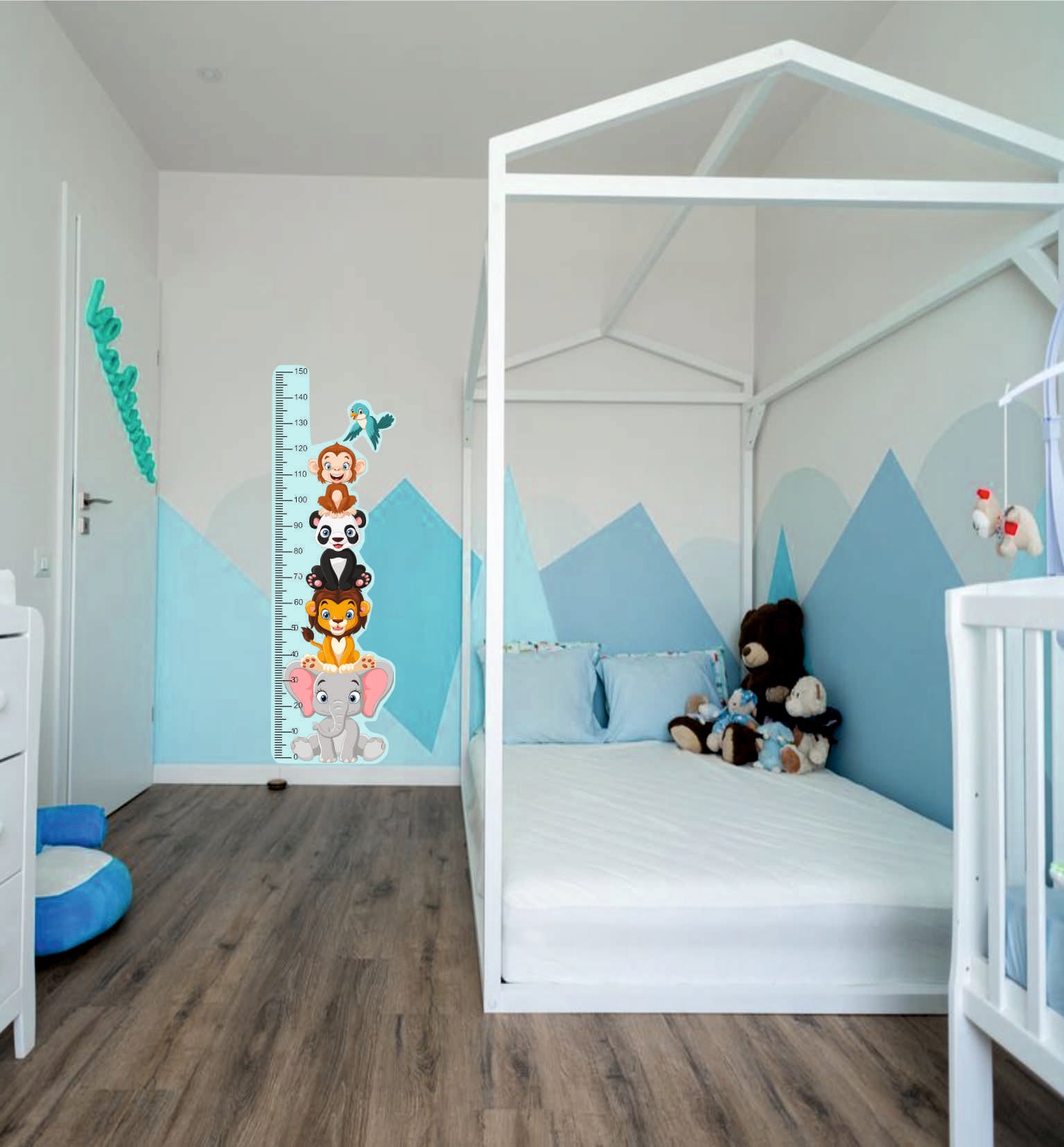 Masurator inaltime pentru copii 47X150, animale, Creative Rey®