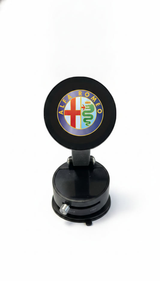 Suport Magnetic Negru cu Ventuza si Brat Reglabil Pentru Alfa Romeo