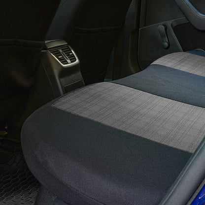 Set Huse Scaune Auto Umbrella Luxury pentru Audi A4 B6 din Piele Ecologica, Negru + Textil Gri