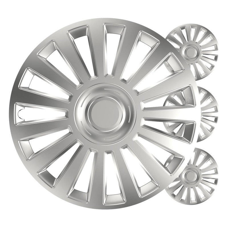 Set 4 Capace roti de lux argintiu 16" inch
