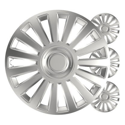 Set 4 Capace roti de lux argintiu 16" inch