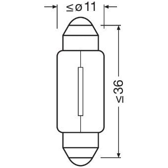 BEC 12V C5W ORIGINAL SET 10 BUC OSRAM