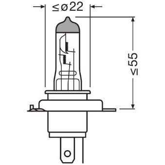 BEC 12V H4 60/55 W ORIGINAL OSRAM