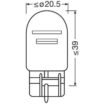 SET 2 BECURI 12V W21/5W ORIGINAL BLISTER OSRAM