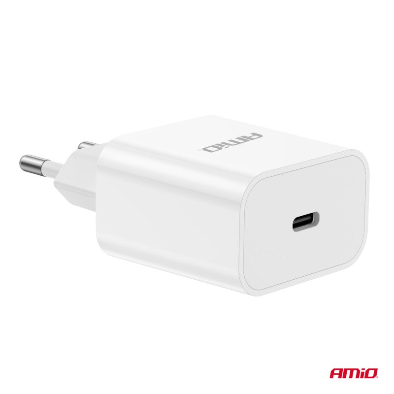 Încărcător de perete USB-C 230V 20W AMIO-03891