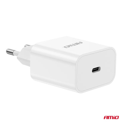 Încărcător de perete USB-C 230V 20W AMIO-03891