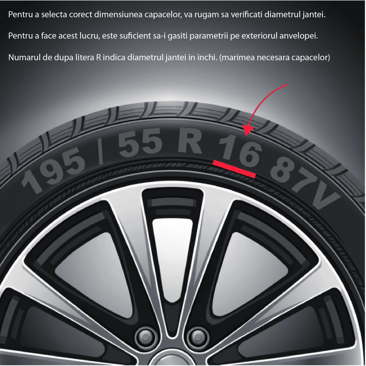 Set 4 Capace Roti 16 inchi (R16) Best Alb-Negru, Compatibile Cu Nissan Nou