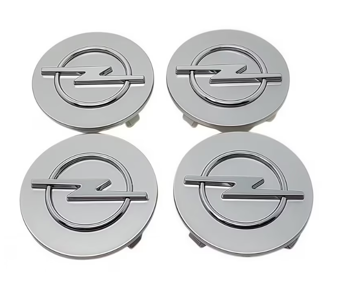 4 db 58 mm-es ezüst Opel alufelni kupak