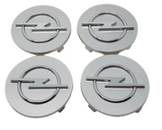 Set 4 capace roti 64mm Argintii/Gri, Opel Insignia/Astra/Vectra/Corsa, Pentru Jante Aliaj