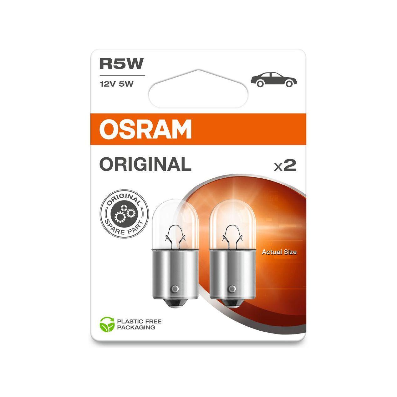 SET 2 BECURI 12V R5W ORIGINAL BLISTER OSRAM