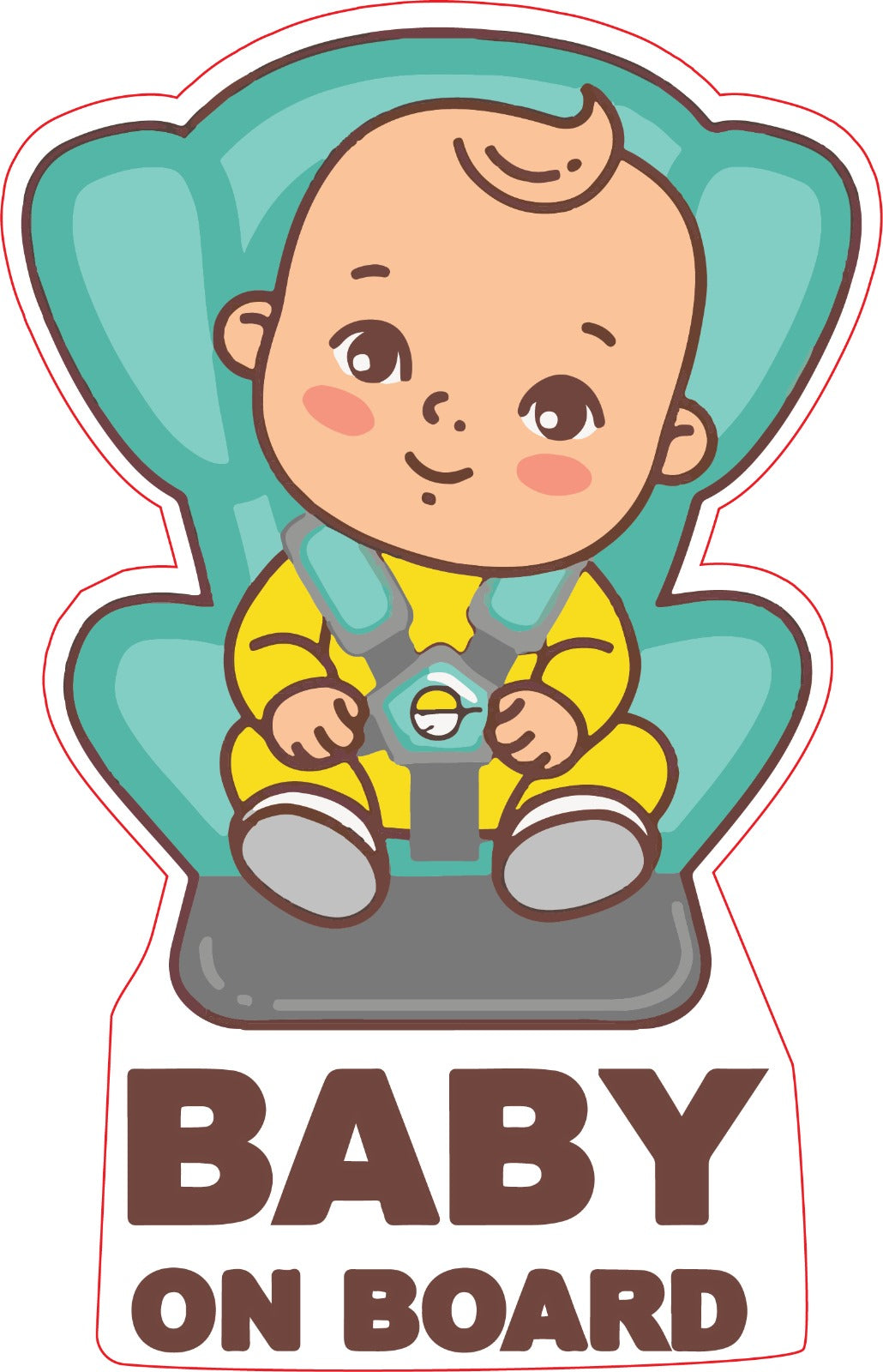 Sticker auto, Priti Global, baby on board, bebe in scaun, 20 cm, Creative Rey®