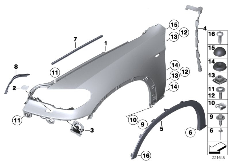 Aripa fata stanga BMW X5 E70 2006-2010