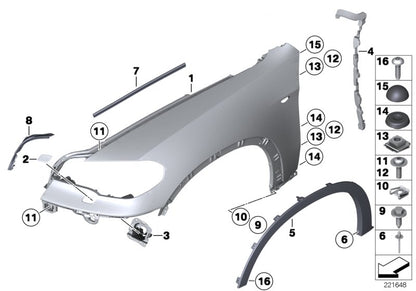 Aripa fata stanga BMW X5 E70 2006-2010