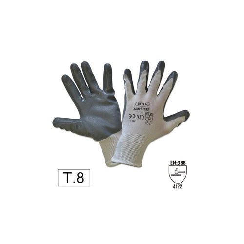 MANUSI DE LUCRU CU PALMA INTARITA DE NITRIL. T.8 JBM
