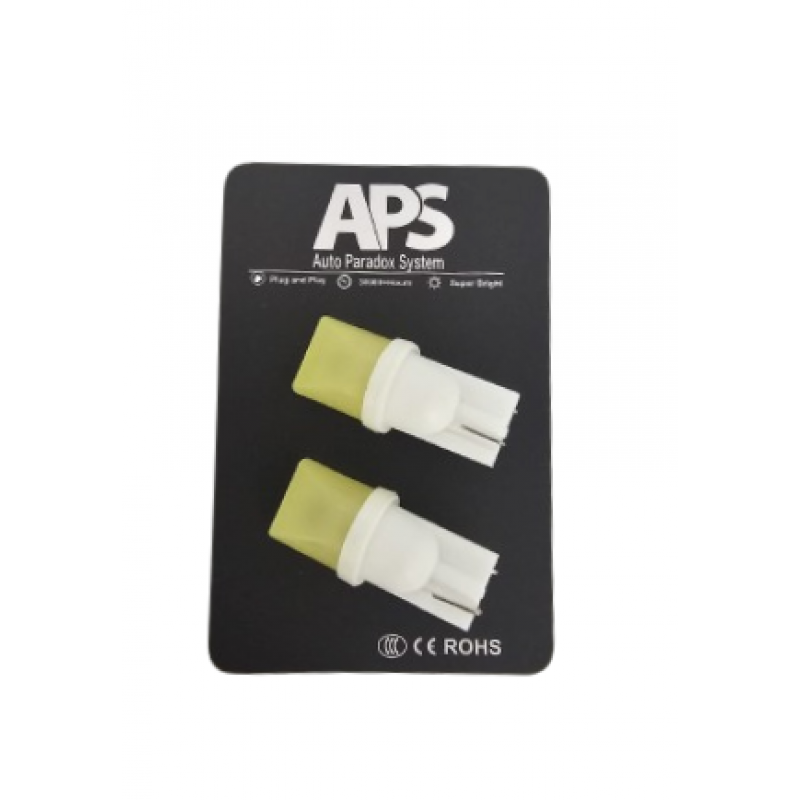 Set 2 becuri auto W5W/ T10-CERAMIC 12V-alb CALD