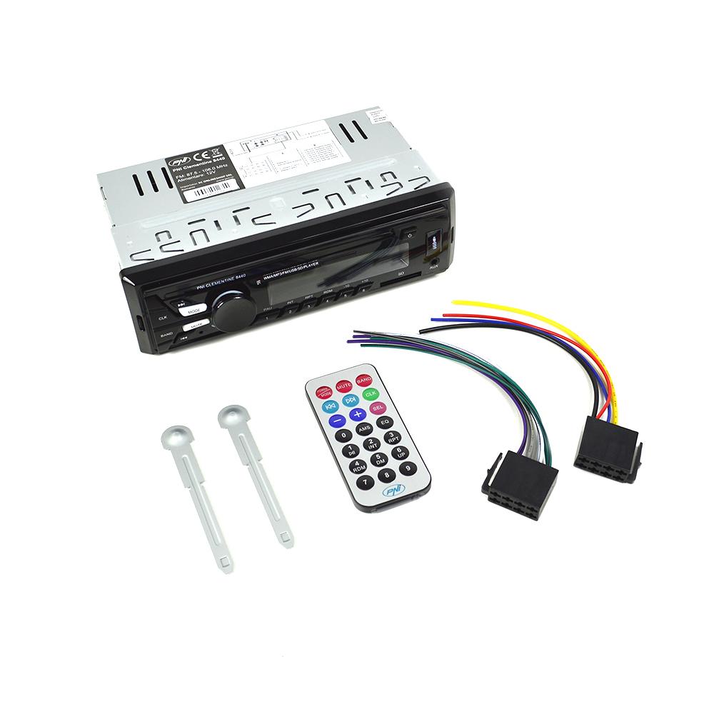 PACHET RADIO MP3 PLAYER AUTO PNI CLEMENTINE 8440, 4X45W USB SD AUX 12V + SET 2 DIFUZOARE AUTO COAXIALE PNI HIFI500, 100W, 12.7 CM