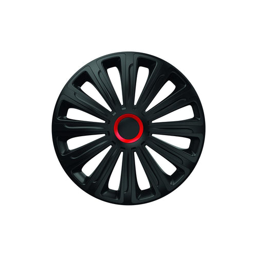 SET CAPACE ROTI 16` NEGRE CU INEL ROSU TREND
