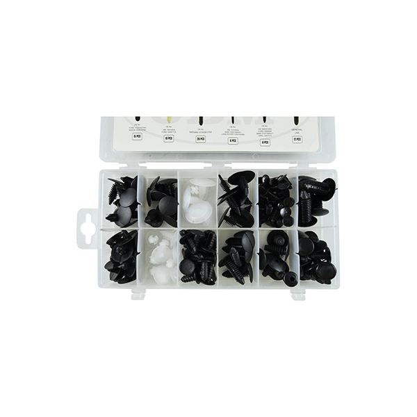 TRUSA DE CLIPS DE PLASTIC - UNIVERSAL 128 PCS JBM