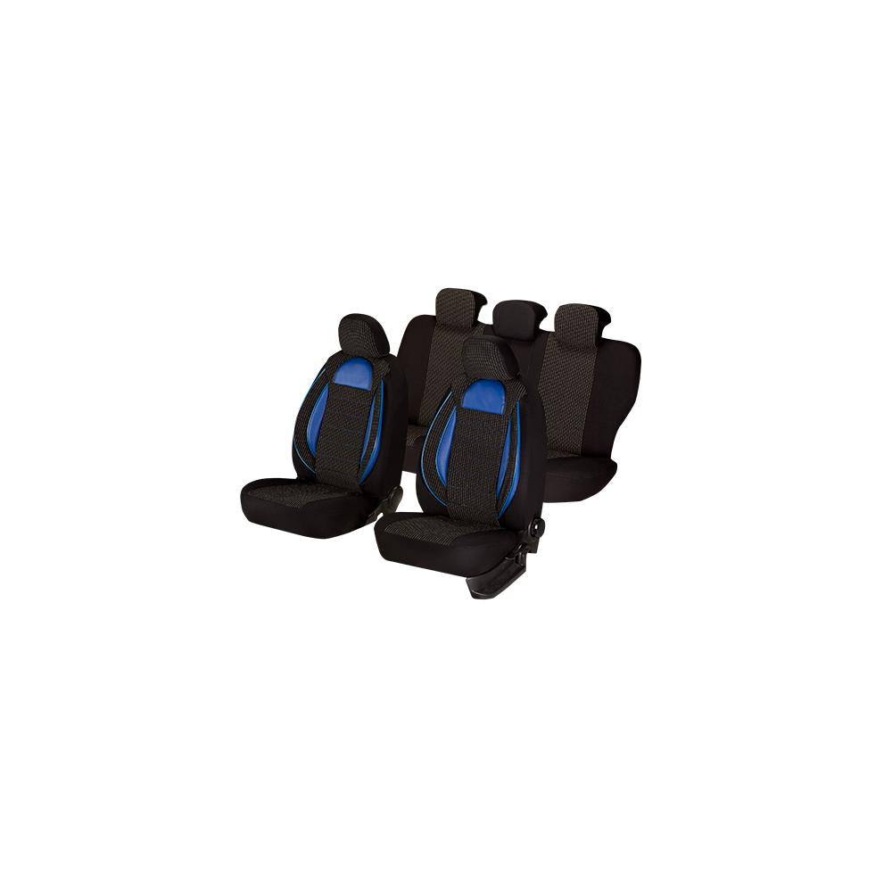 SET HUSE SCAUN RACING NEGRU - ALBASTRU