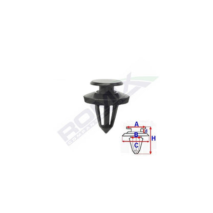 CLIPS TAPITERIE PENTRU ALFA, CITROEN, FIAT, PEUGEOT 8X21.4MM NEGRU - SET 10 BUC