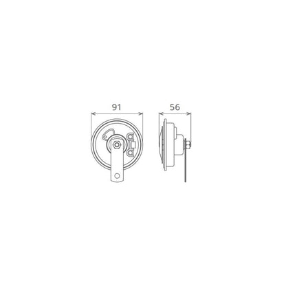 CLAXON ELECTROMAGNETIC 12V 5A TON JOS