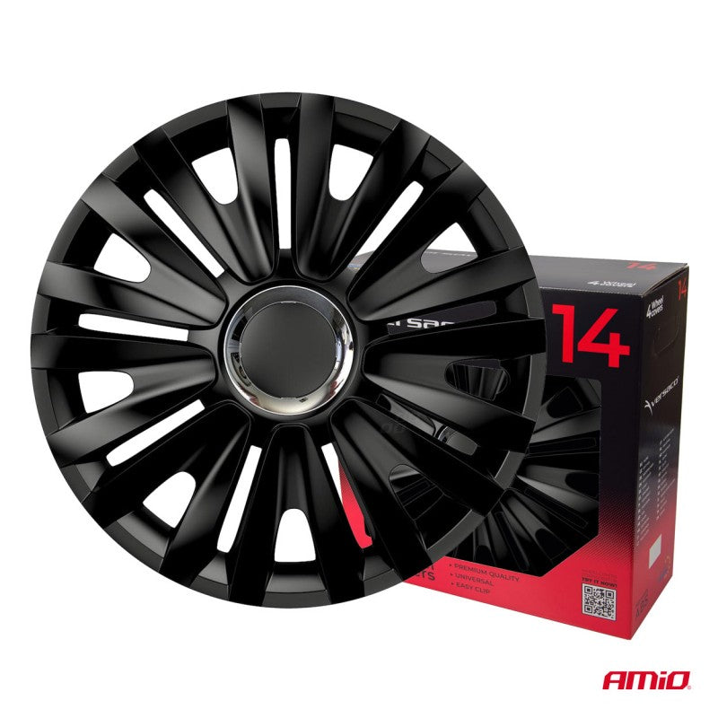 Set 4 Capace roti ,negru regal 14" inch