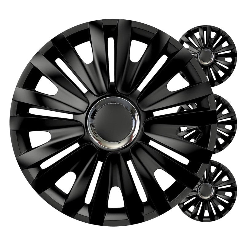 Set 4 Capace roti ,negru regal 15" inch