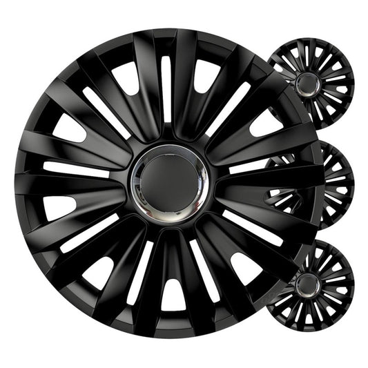 Capace roți auto set 4 buc. negru regal 16" inch COLOR BOX