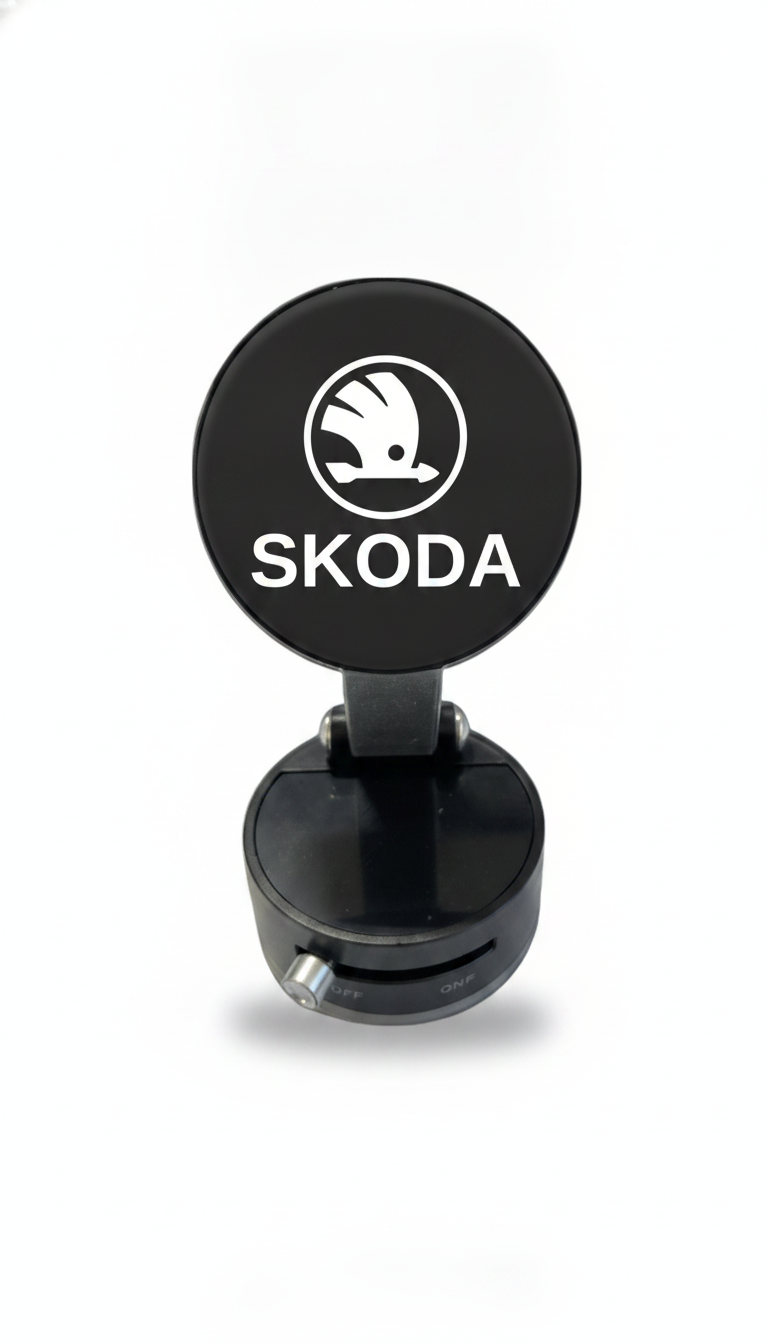 Suport Magnetic Negru cu Ventuza si Brat Reglabil Pentru New Skoda