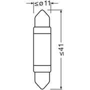 BEC AUXILIAR CU LED 12V (C5W 41mm) WHITE 6000K BLI 1 BUC OSRAM