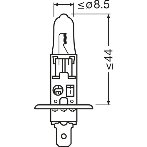 BEC 12V H1 55 W NIGHT BREAKER SILVER +100% BLISTER 1 BUC OSRAM