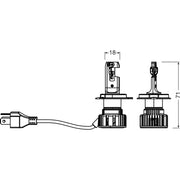 SET 2 BECURI NIGHT BREAKER LED START H4 +230% BLISTER OMOLOGARE RAR