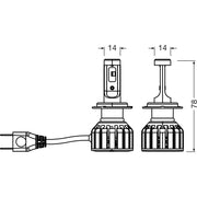 SET 2 BECURI NIGHT BREAKER LED START H7 +230% BLISTER OMOLOGARE RAR