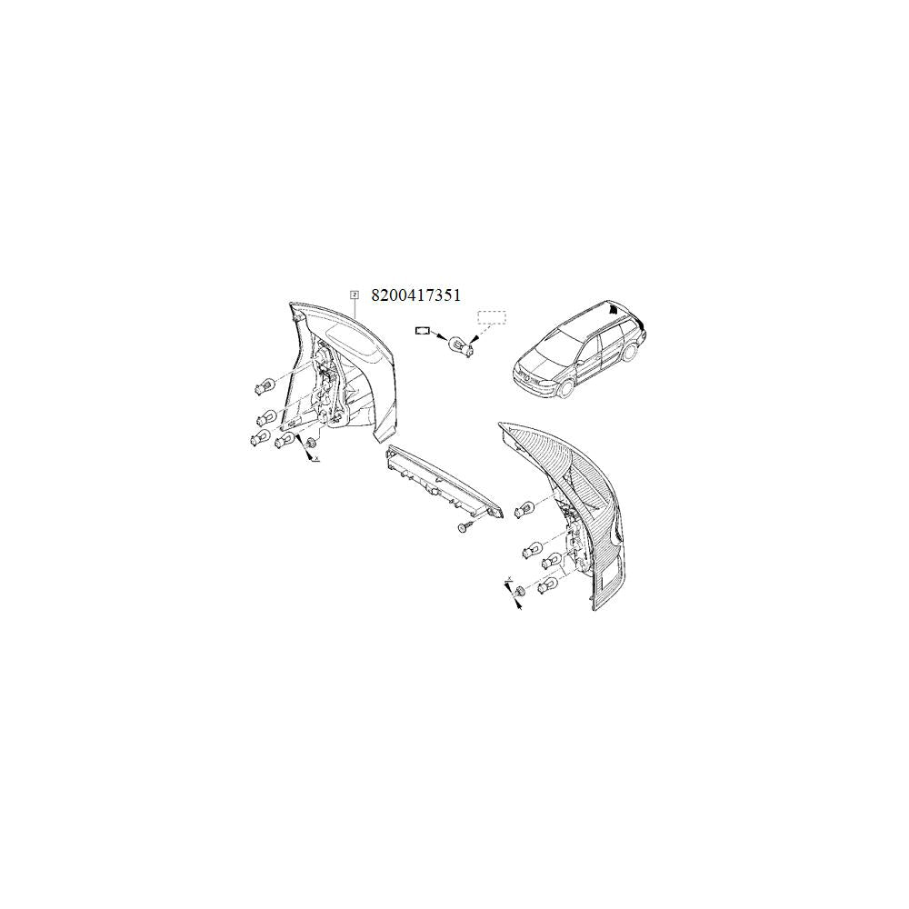 LAMPA SPATE DR. MEGANE II