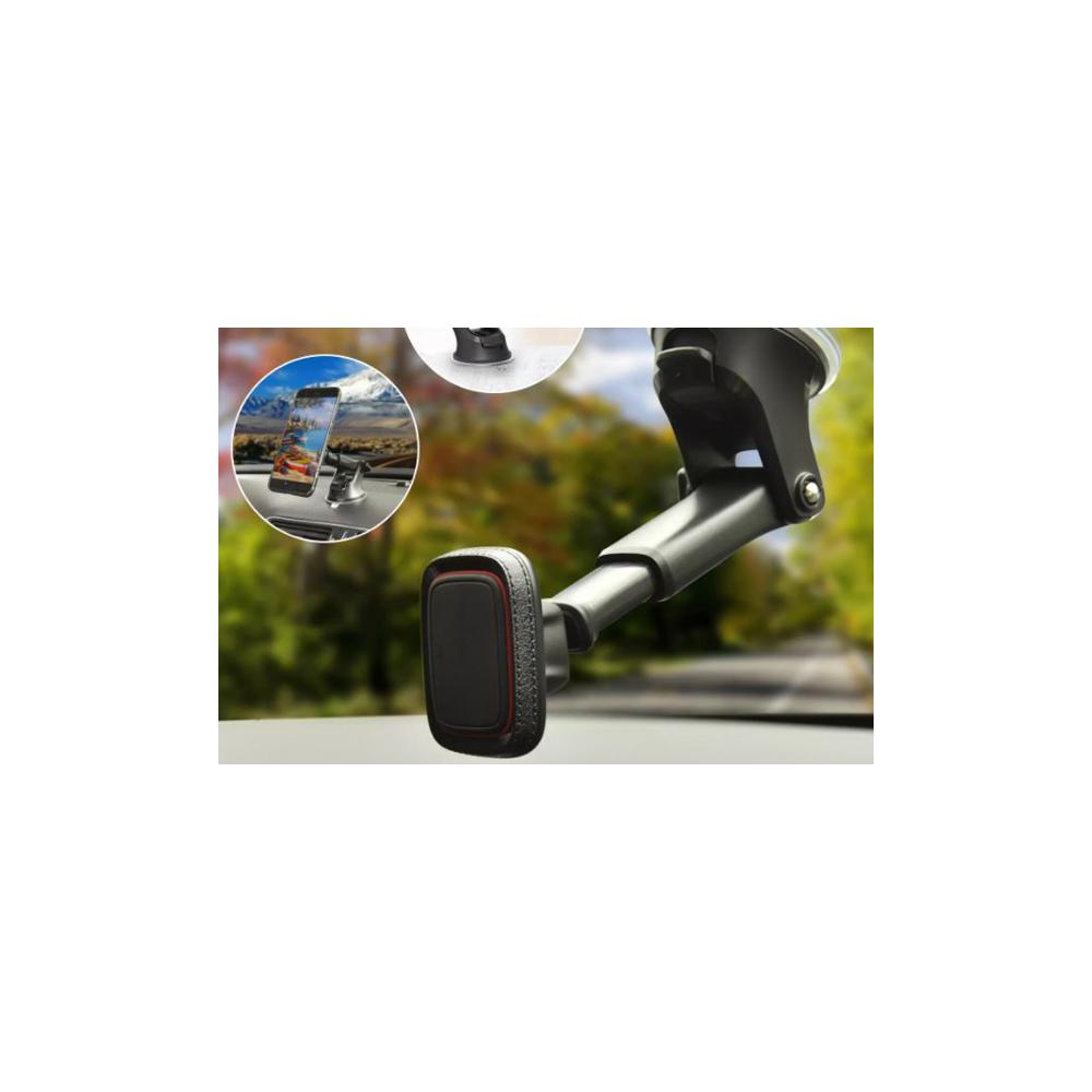 SUPORT TELEFON AUTO MAGNETIC CU FIXARE PE BORD/PARBRIZ CU VENTUZA