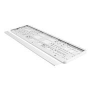 SET 2 BUC SUPORT NUMAR INMATRICULARE ALB METALIZAT