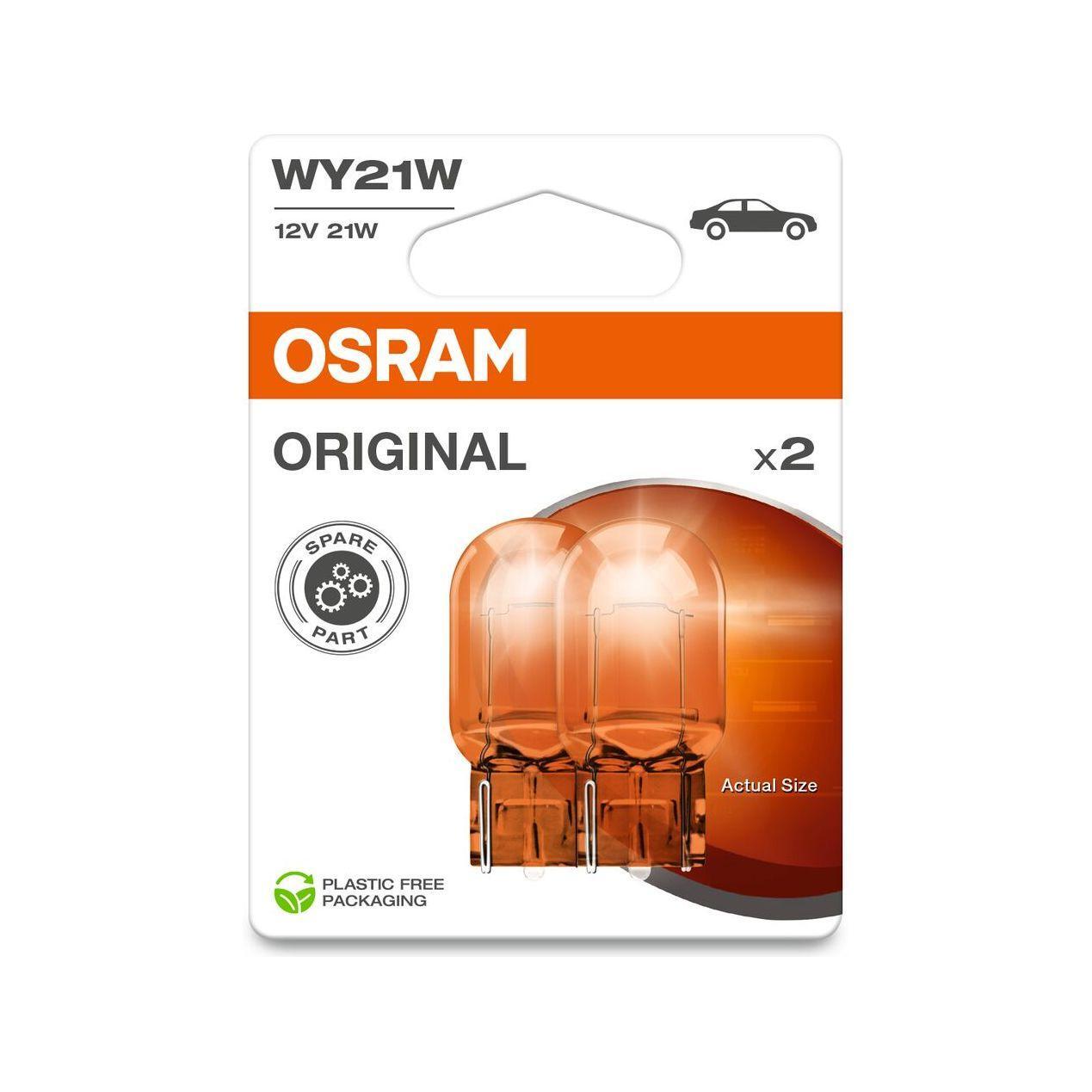 SET 2 BECURI 12V WY21W ORIGINAL BLISTER OSRAM